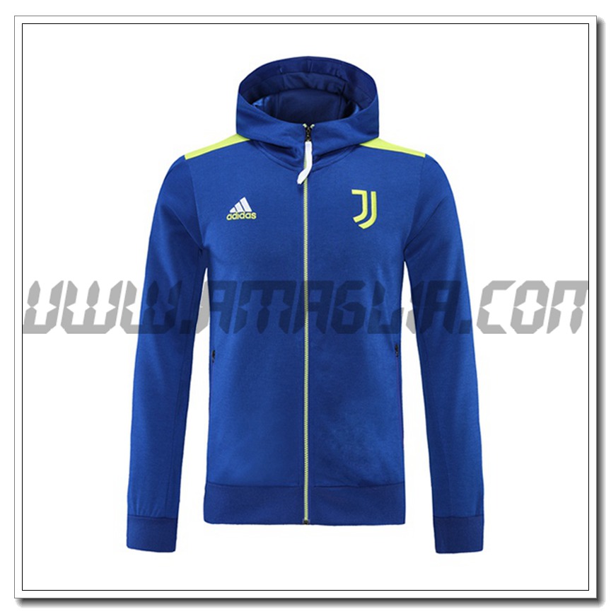 Nuova Giacca con Cappuccio Juventus Verde/Blu 2021 2022