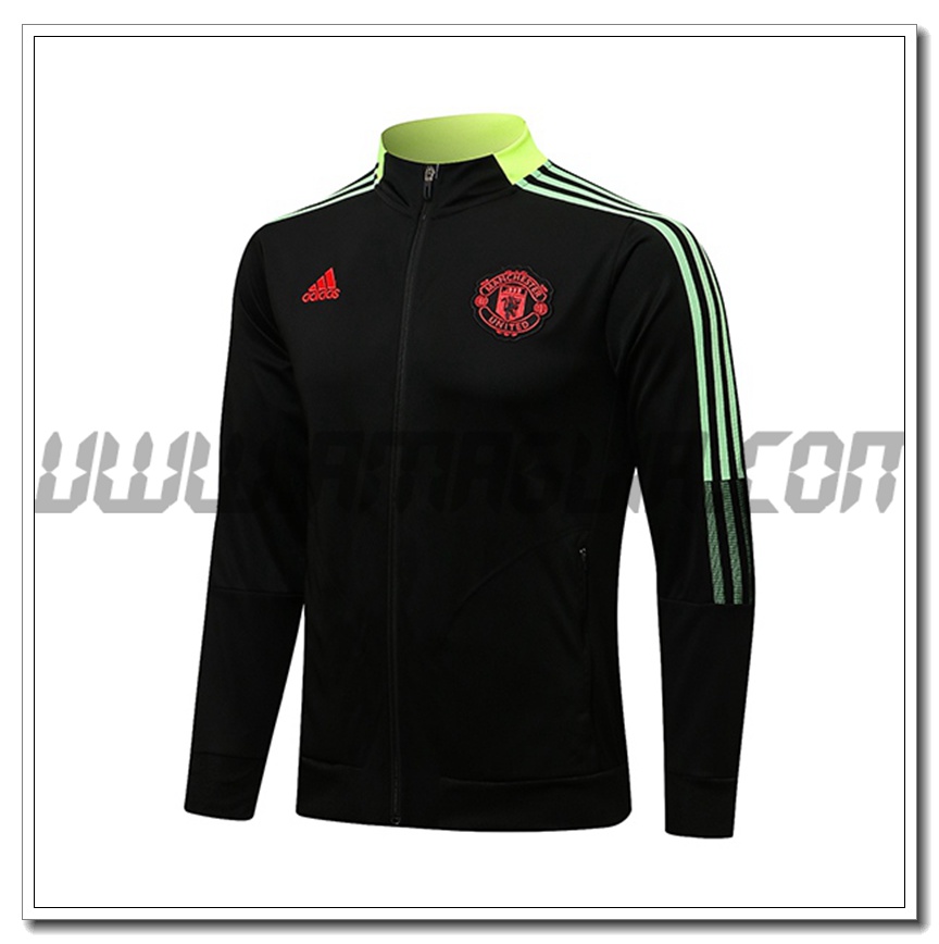 Giacca Calcio Manchester United Nero/Giallo/Verde 2021 2022