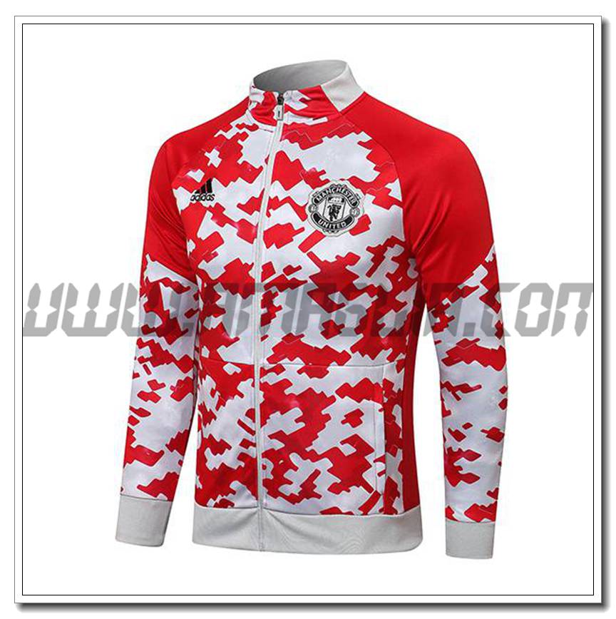 Giacca Calcio Manchester United Rosso/Bianco 2021 2022