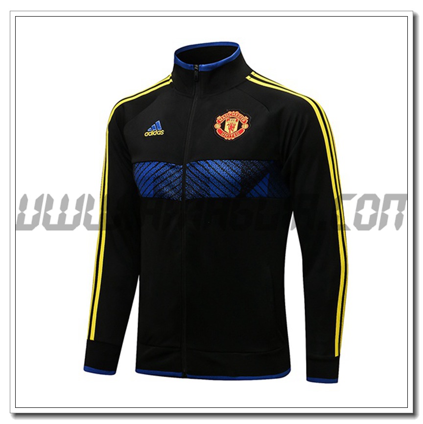 Giacca Calcio Manchester United Nero/Giallo/Blu 2021 2022