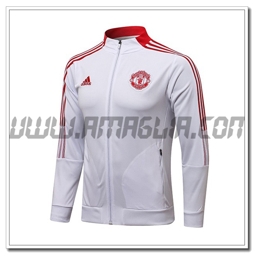 Giacca Calcio Manchester United Bianco/Rosso 2021 2022