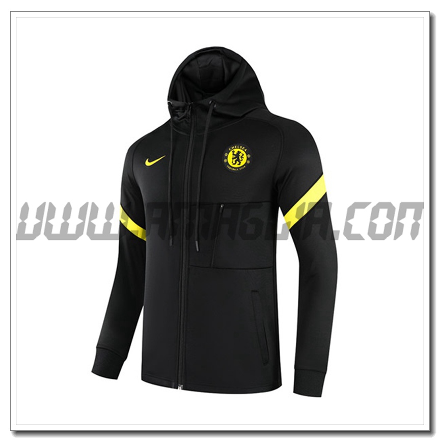 Giacca con Cappuccio FC Chelsea Giallo/Nero 2021 2022