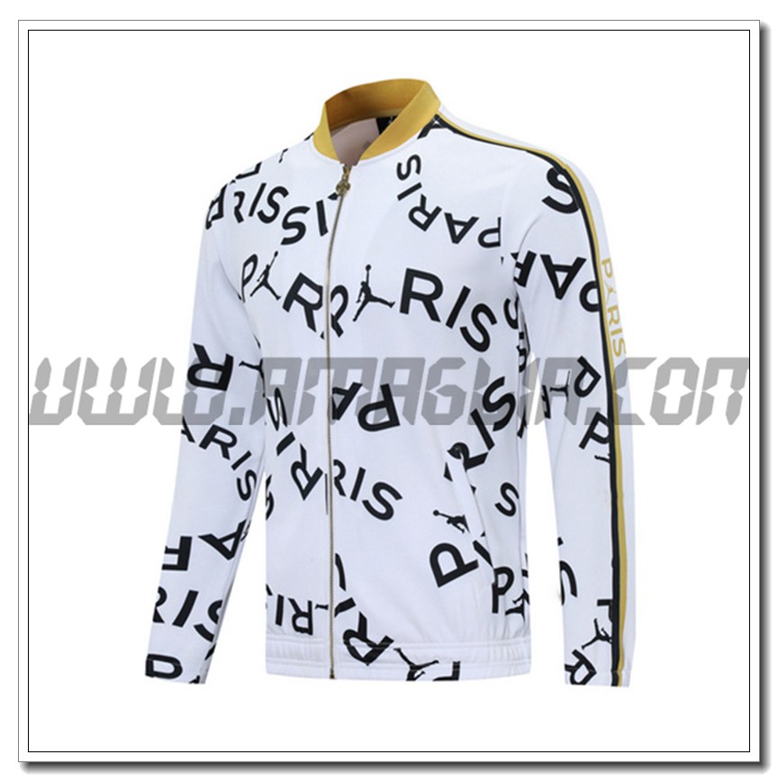 Nuova Giacca Calcio Jordan PSG Bianco 2021 2022