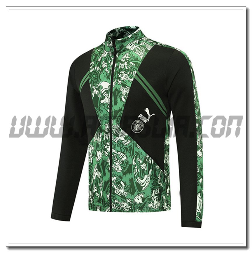 Nuova Giacca Calcio Manchester City Nero/Verde 2021 2022