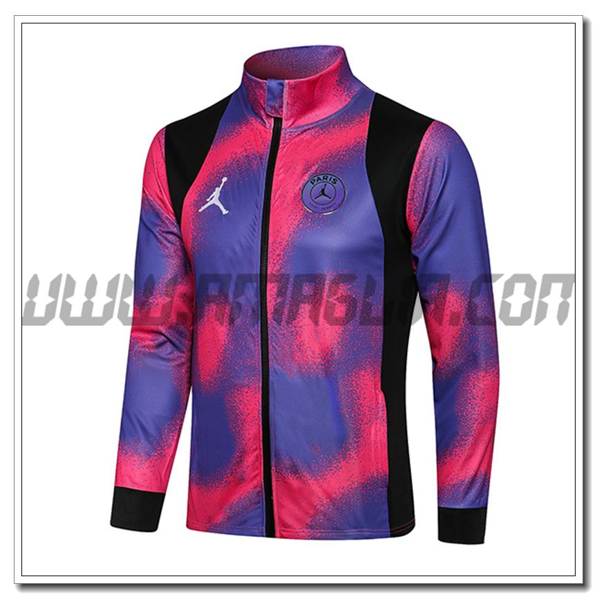 Nuova Giacca Calcio Jordan PSG Nero/Viola/Rosso 2021 2022