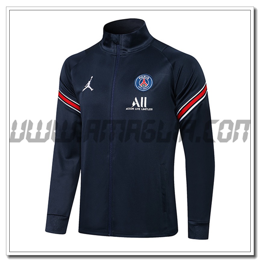 Nuova Giacca Calcio Jordan PSG Blu Marino 2021 2022