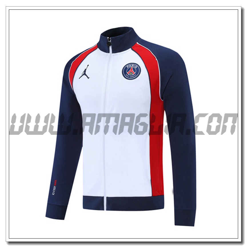 Nuova Giacca Calcio PSG Bianco/Blu Marino 2021 2022