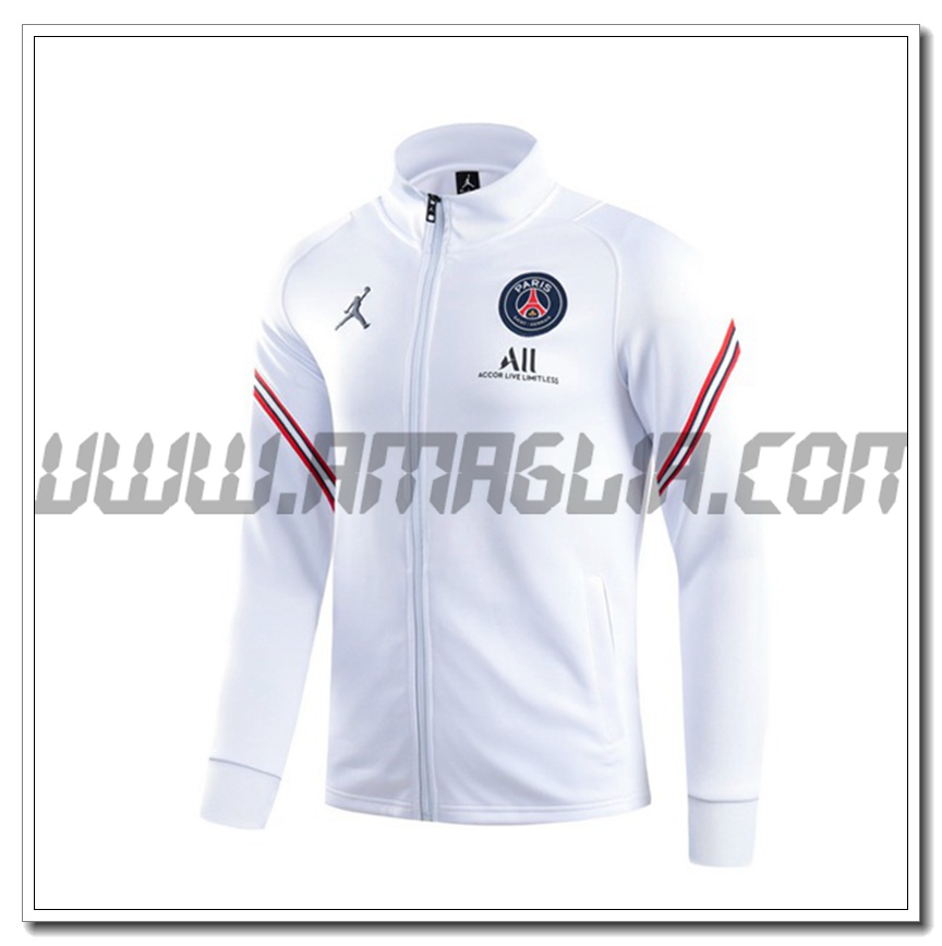Nuova Giacca Calcio PSG Bianco 2021 2022
