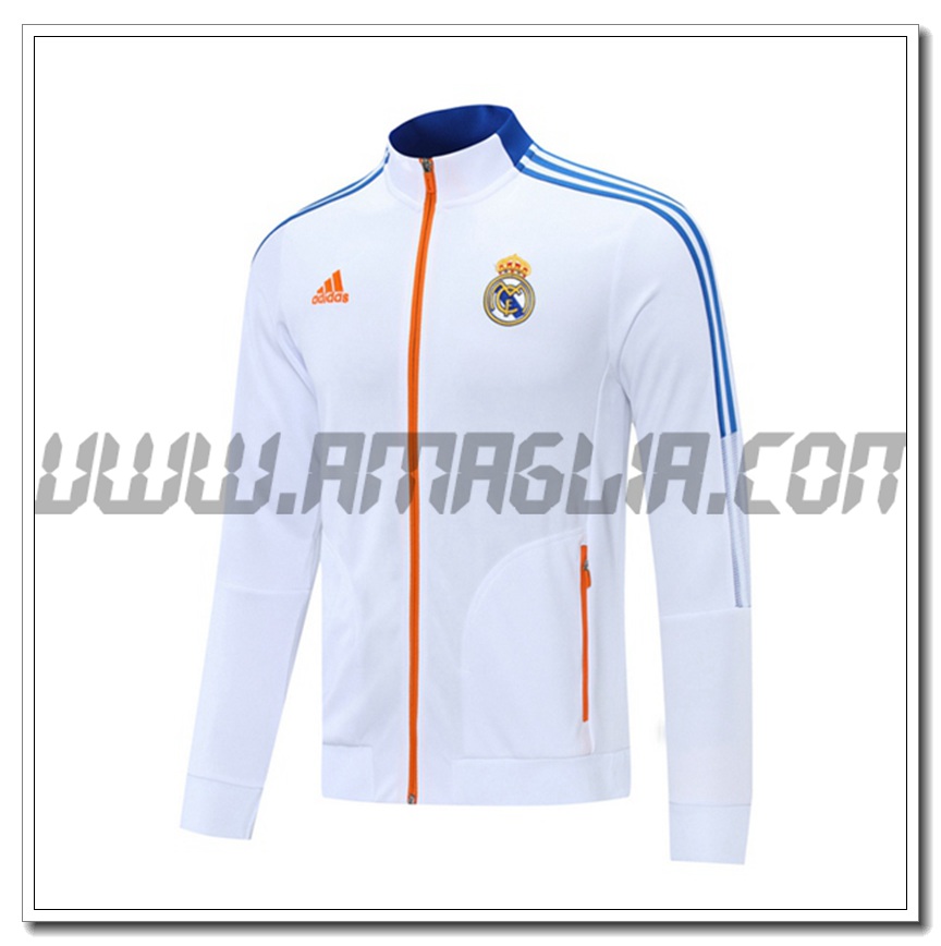 Nuova Giacca Calcio Real Madrid Bianco 2021 2022