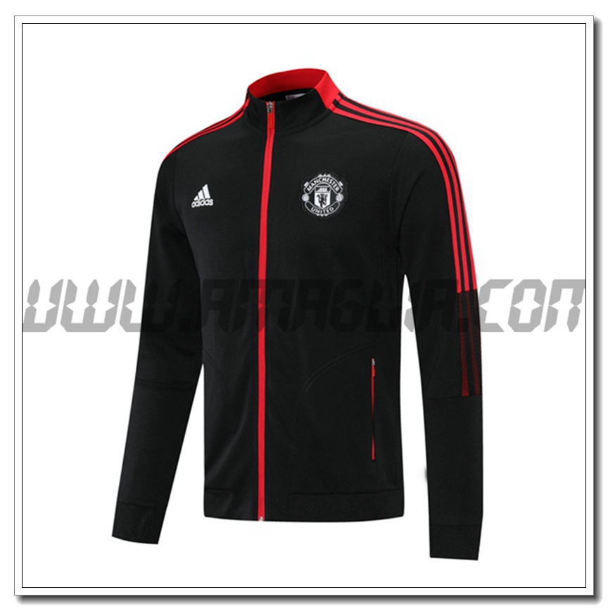 Nuova Giacca Calcio Manchester United Nero 2021 2022