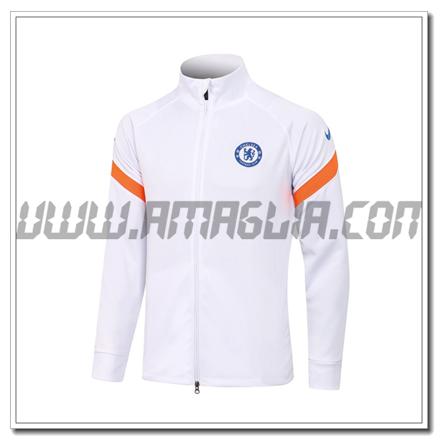 Nuova Giacca Calcio FC Chelsea Bianco 2021 2022