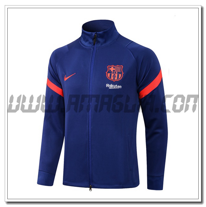 Nuova Giacca Calcio FC Barcellona Blu Marino 2021 2022