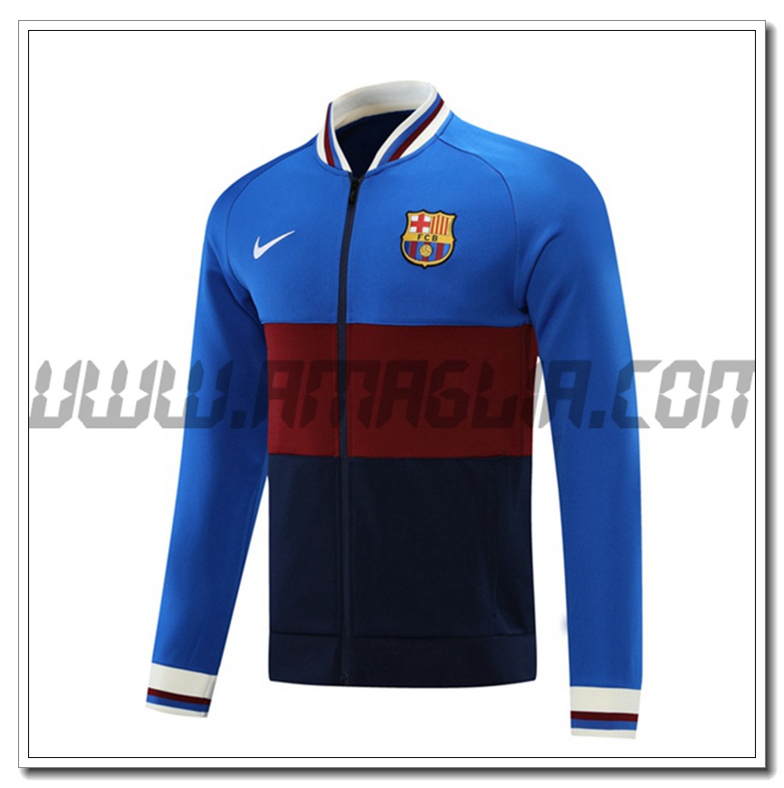 Nuova Giacca Calcio FC Barcellona Blu/Brun 2021 2022