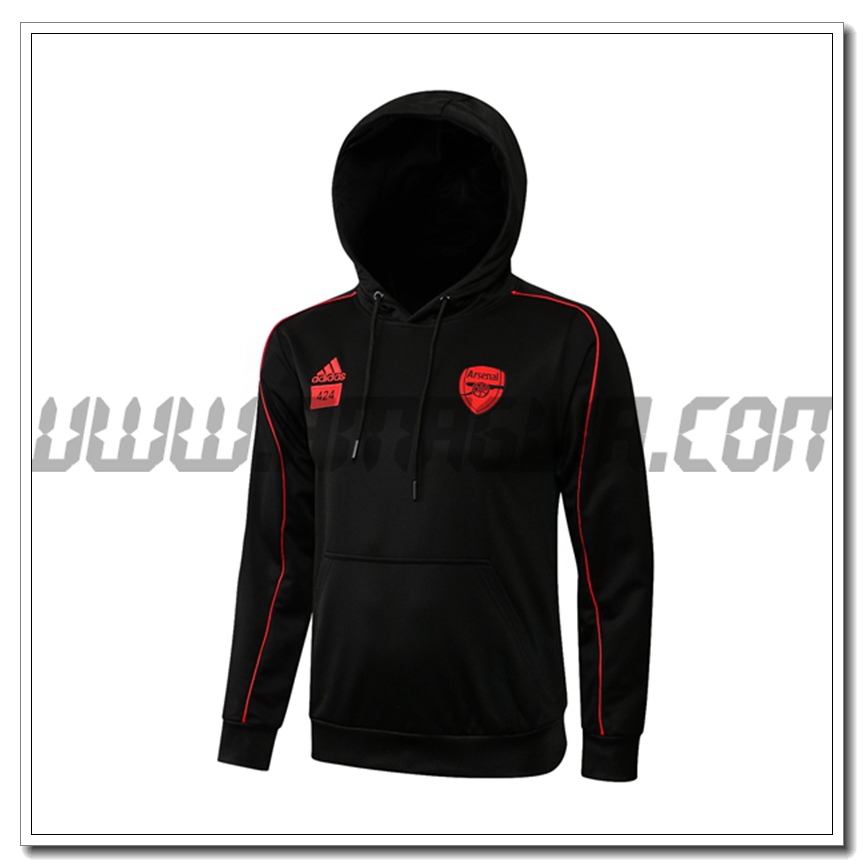 Nuova Giacca con Cappuccio FC Arsenal Nero 2021 2022