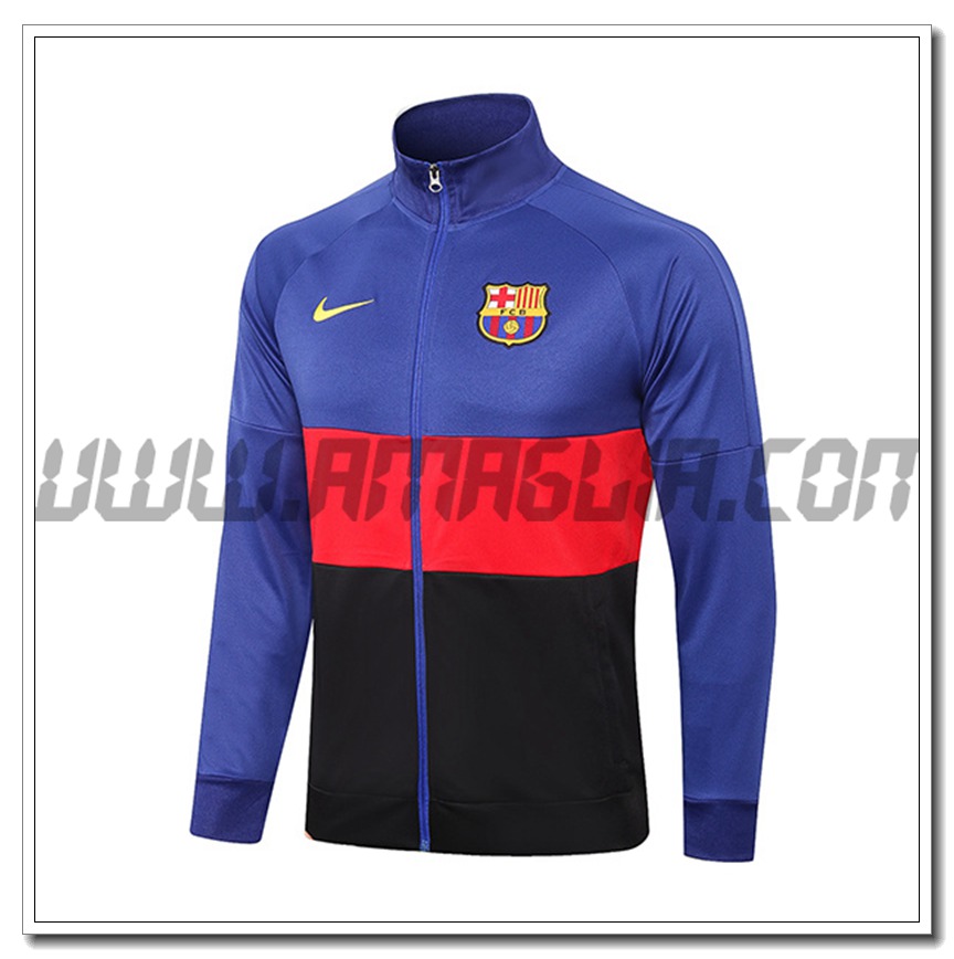 Nuova Giacca Calcio FC Barcellona Blu/Rosso/Nero 2021 2022