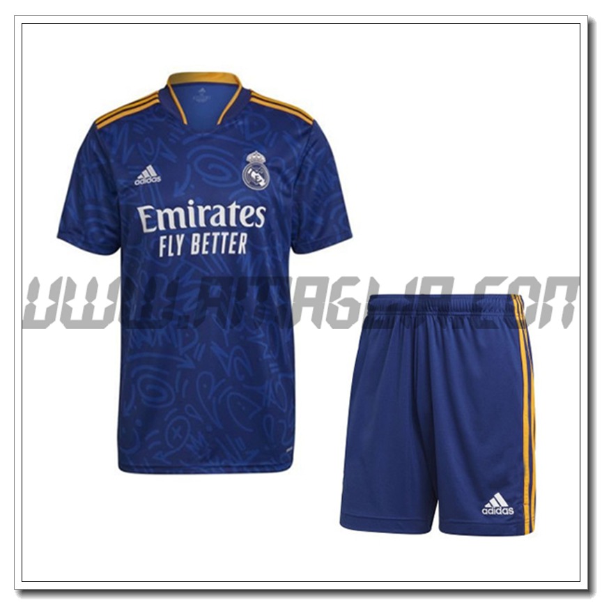 Kit Maglia Real Madrid Bambino Seconda 2021 2022