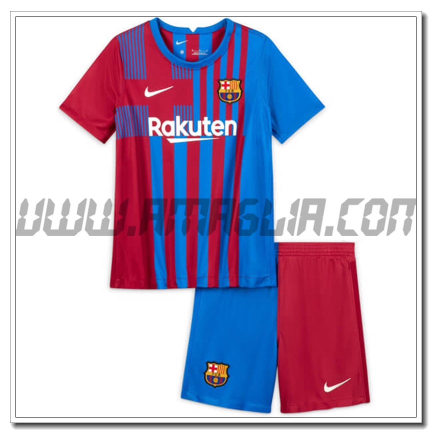 Kit Maglia FC Barcellona Bambino Prima 2021 2022