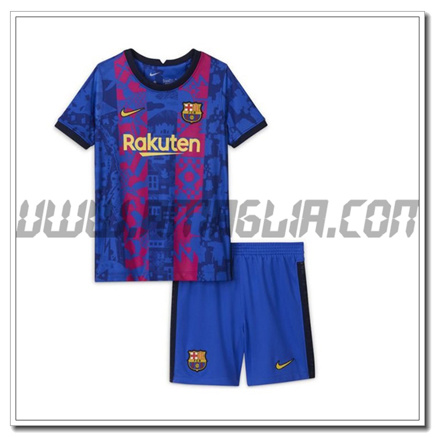 Kit Maglia FC Barcellona Bambino Terza 2021 2022