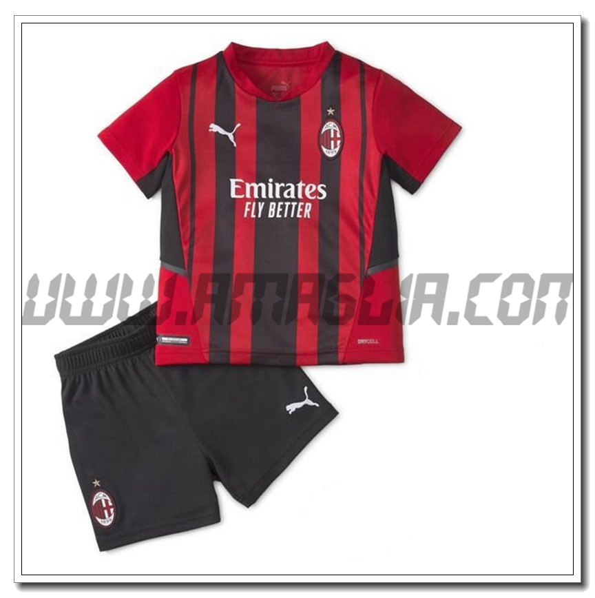 Kit Maglia AC Milan Bambino Prima 2021 2022