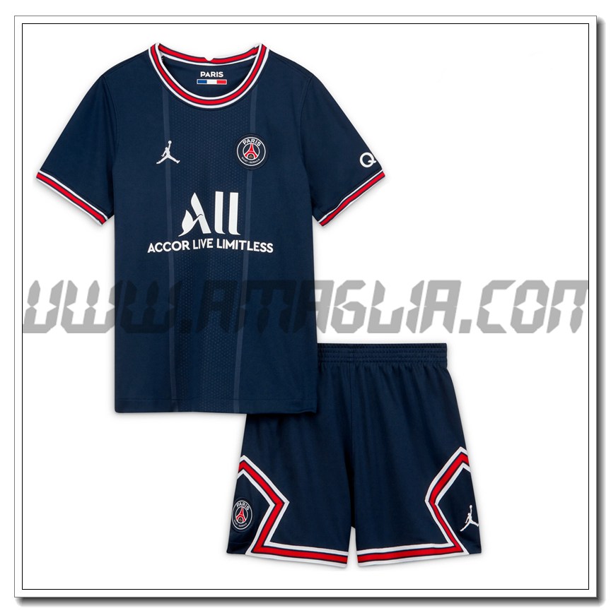 Kit Maglia PSG Jordan Bambino Prima 2021 2022
