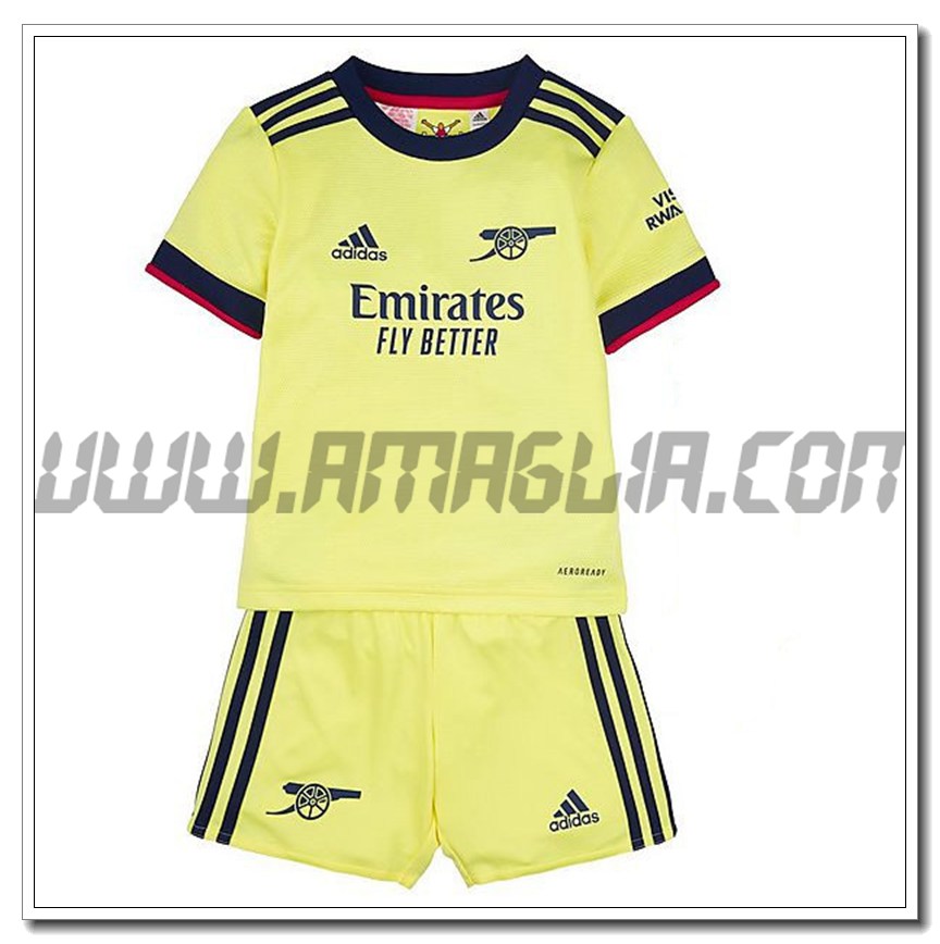 Kit Maglia Arsenal Bambino Seconda 2021 2022