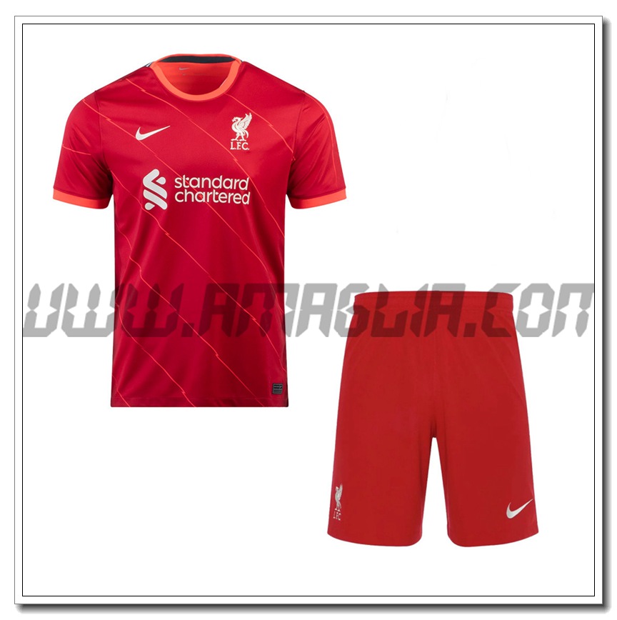 Kit Maglia FC Liverpool Bambino Prima 2021 2022