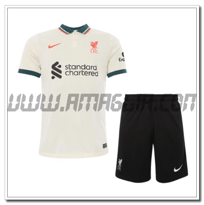 Kit Maglia FC Liverpool Bambino Seconda 2021 2022