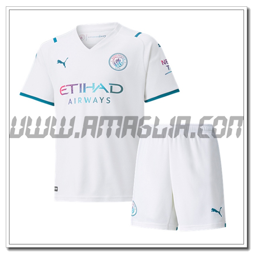Kit Maglia Manchester City Bambino Seconda 2021 2022