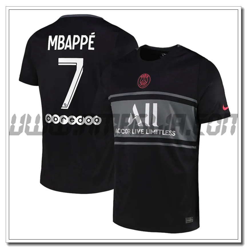 Terza Maglia Mbappe 7 PSG Jordan 2021 2022