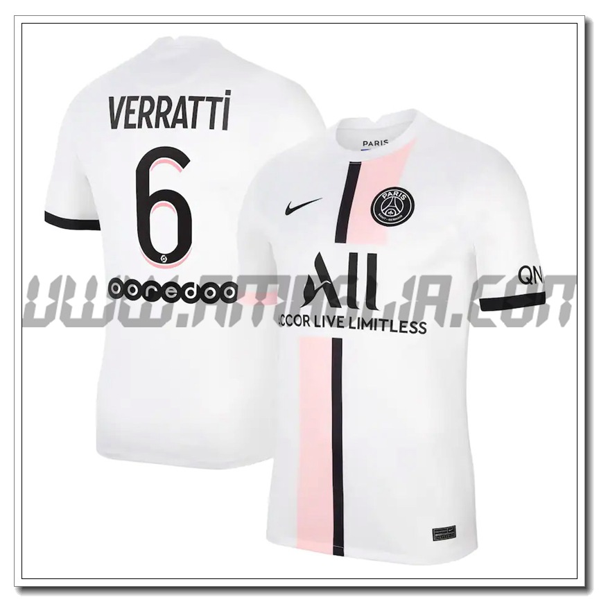 Seconda Maglia Verratti 6 PSG Jordan 2021 2022