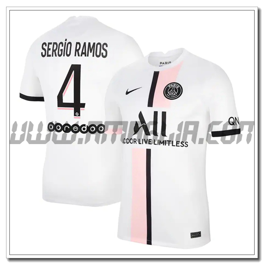 Seconda Maglia Sergio Ramos 4 PSG Jordan 2021 2022