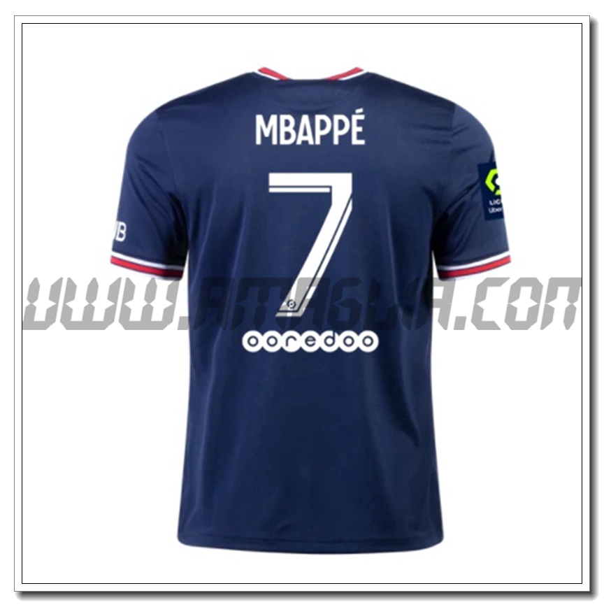 Prima Maglia Mbappe 7 PSG Jordan 2021 2022