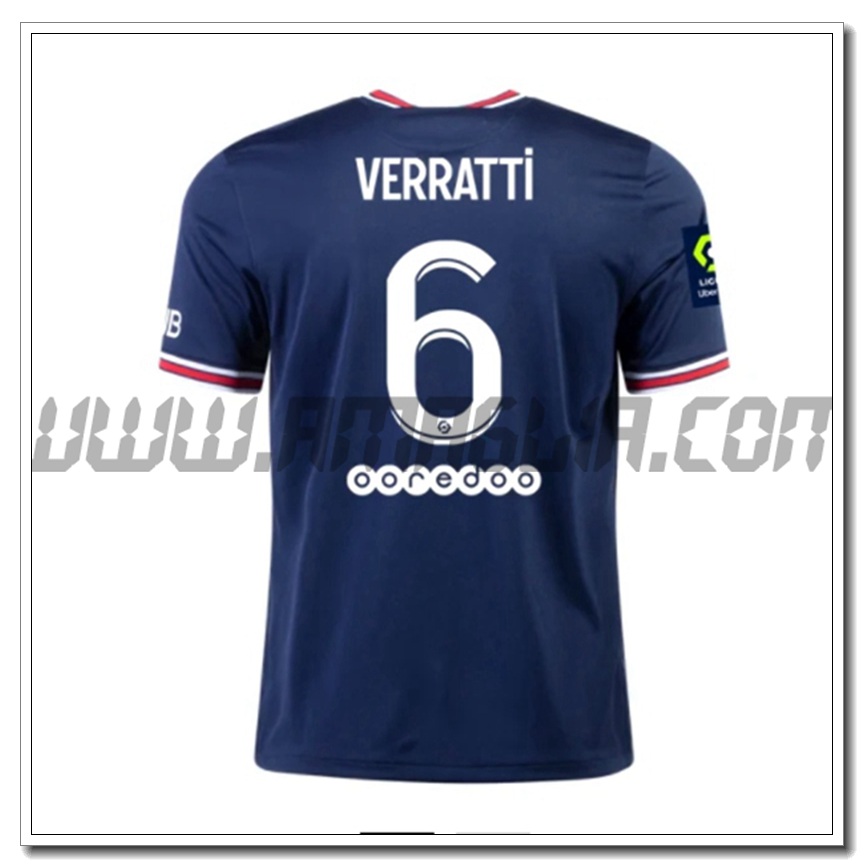 Prima Maglia Verratti 6 PSG Jordan 2021 2022