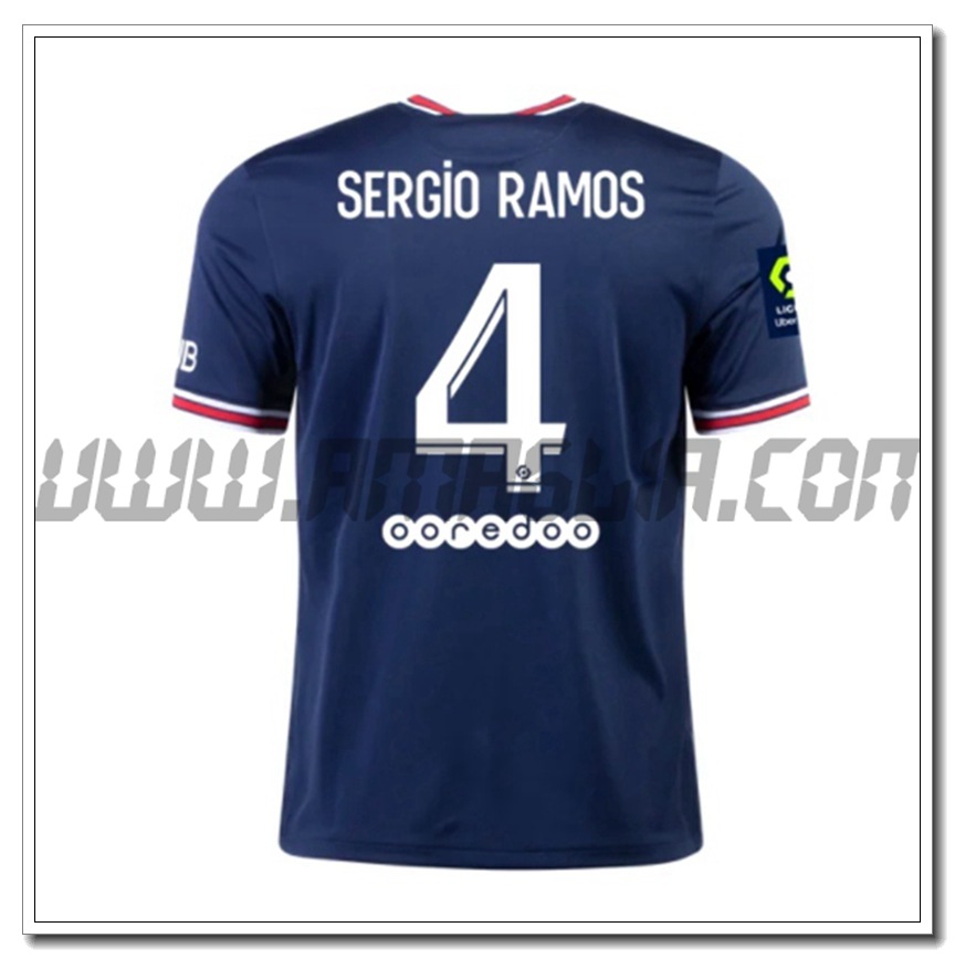 Prima Maglia Sergio Ramos 4 PSG Jordan 2021 2022