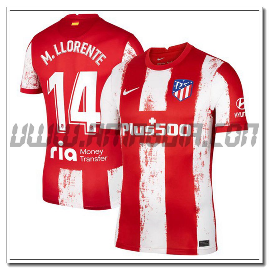 Prima Maglia M. Llorente 14 Atletico Madrid 2021 2022