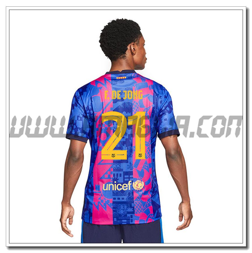 Terza Maglia Frenkie de Jong 21 FC Barcellona 2021 2022