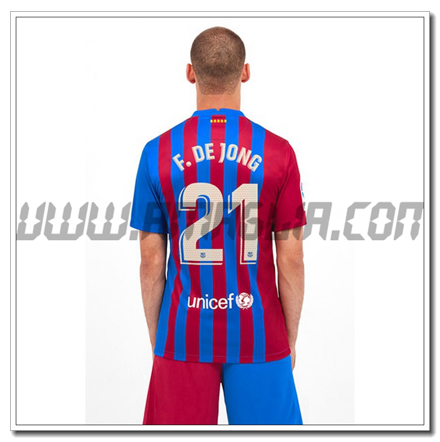 Prima Maglia Frenkie de Jong 21 FC Barcellona 2021 2022