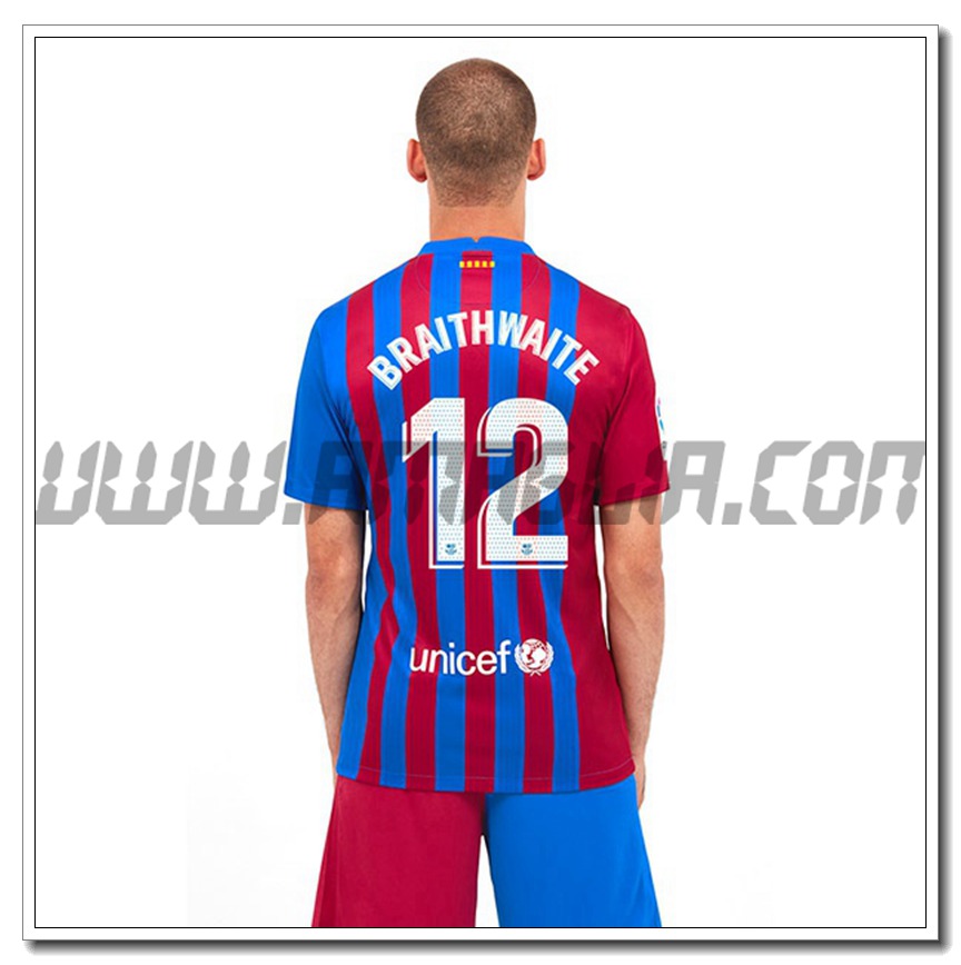 Prima Maglia Martin Brathwaie 12 FC Barcellona 2021 2022