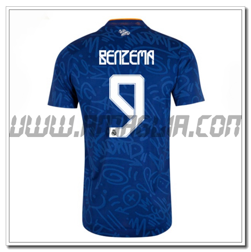 Seconda Maglia Benzema 9 Real Madrid 2021 2022