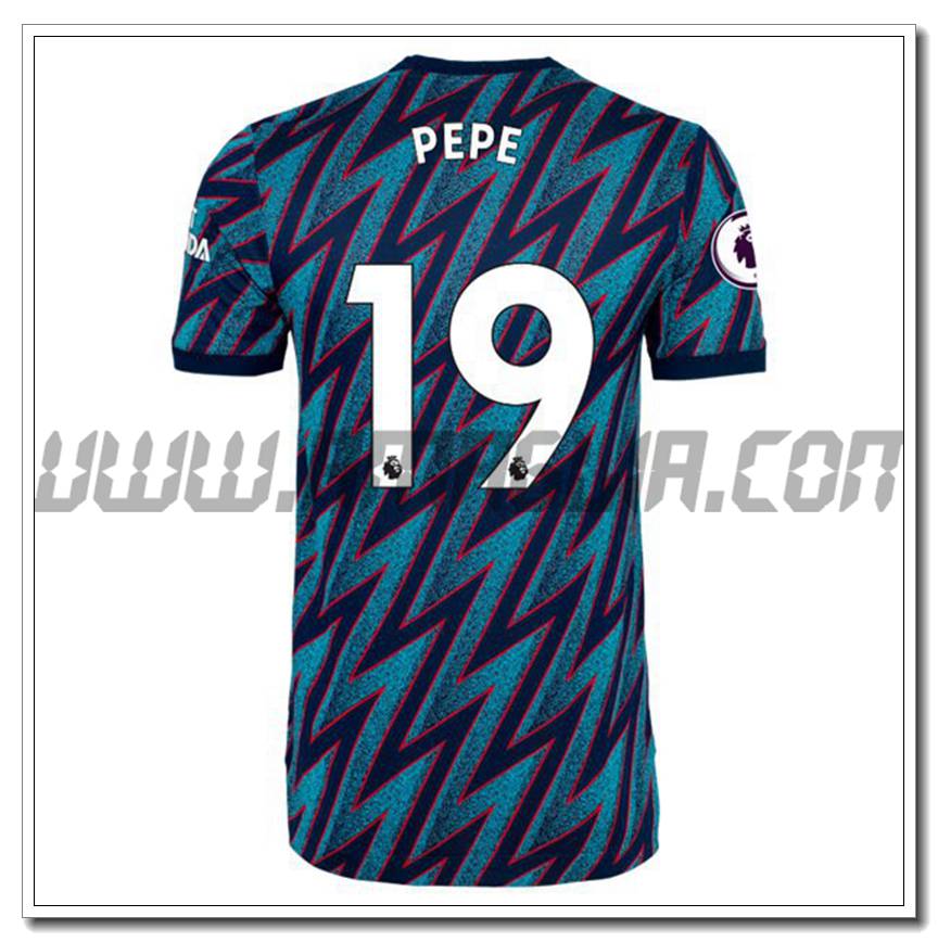 Terza Maglia Nicolas Pepe 19 FC Arsenal 2021 2022