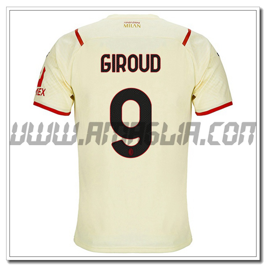 Seconda Maglia GIROUD 9 AC Milan 2021 2022