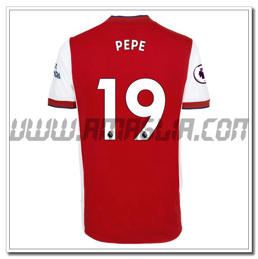 Prima Maglia Nicolas Pepe 19 FC Arsenal 2021 2022