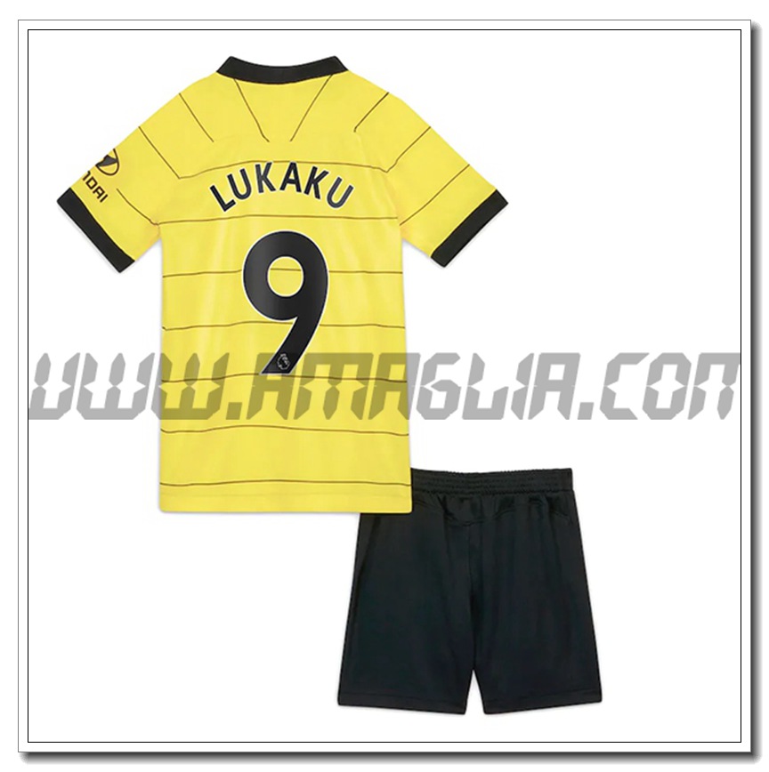 Kit Maglia Lukaku 9 FC Chelsea Bambino Seconda 2021 2022