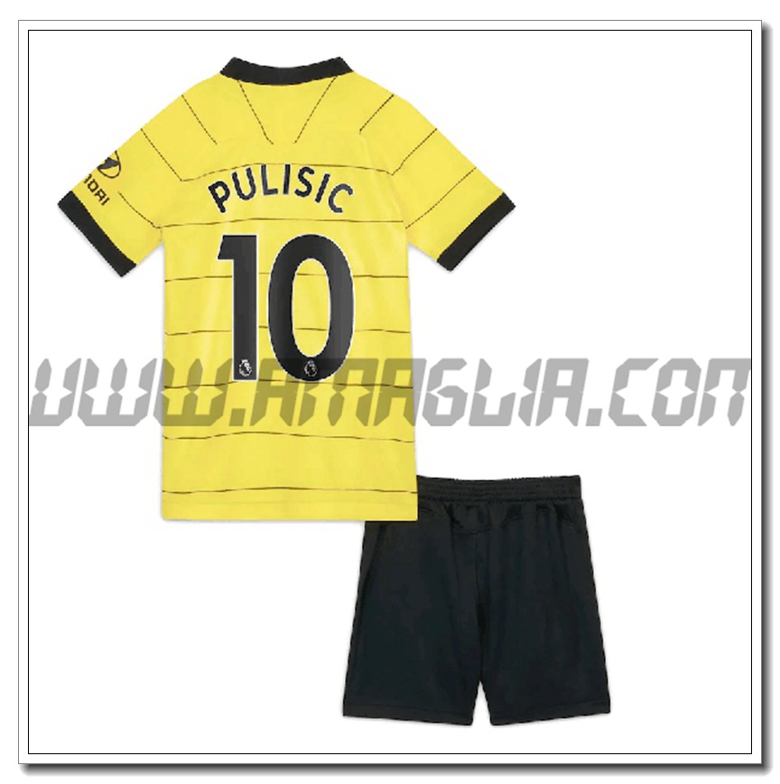 Kit Maglia Pulisic 10 FC Chelsea Bambino Seconda 2021 2022