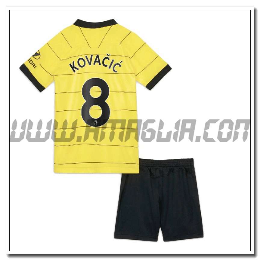 Kit Maglia Kovacic 8 FC Chelsea Bambino Seconda 2021 2022