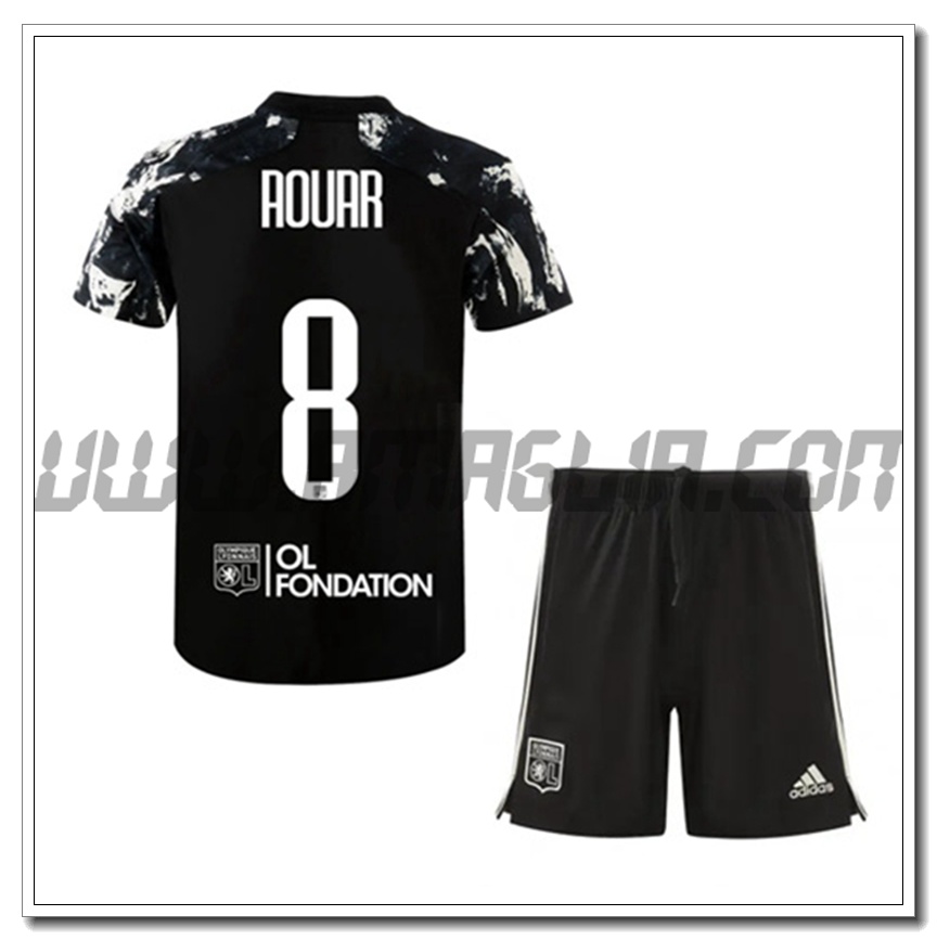 Kit Maglia AOUAR 8 Lyon OL Bambino Terza 2021 2022