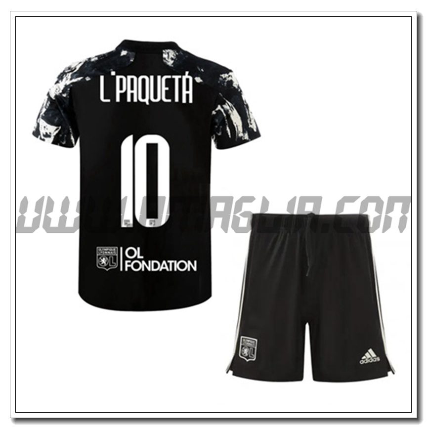 Kit Maglia L.PAQUEYA 10 Lyon OL Bambino Terza 2021 2022
