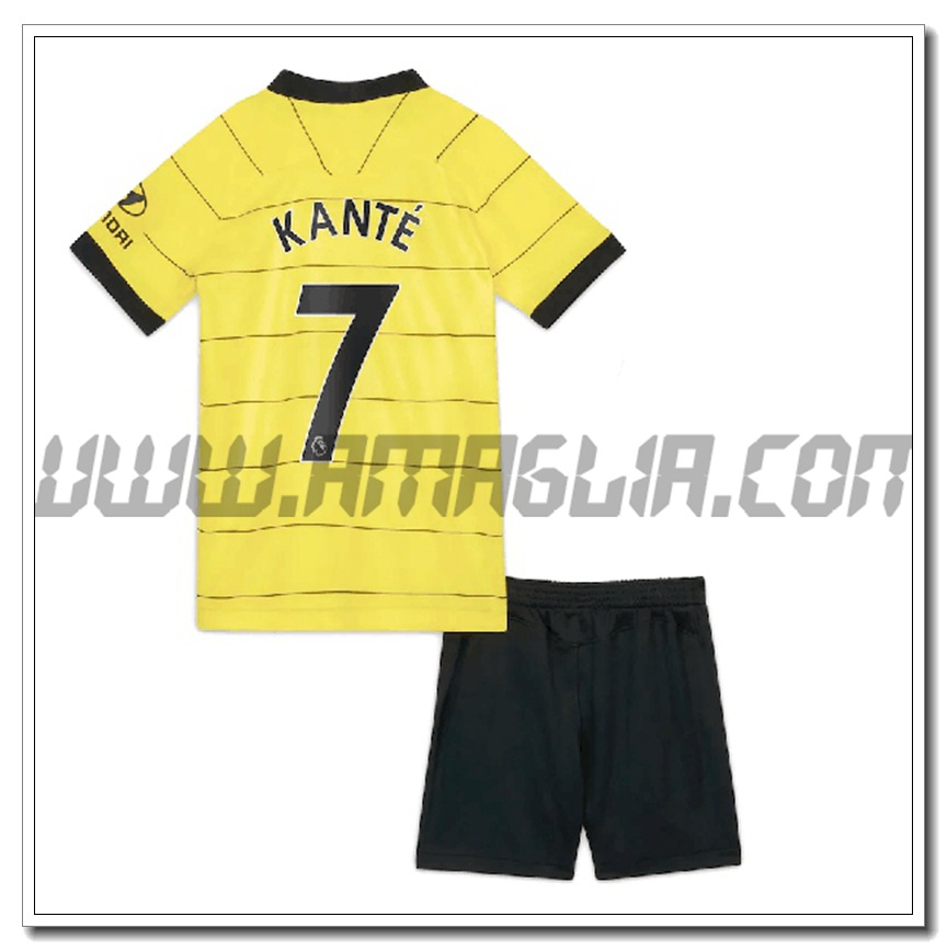 Kit Maglia Kante 7 FC Chelsea Bambino Seconda 2021 2022