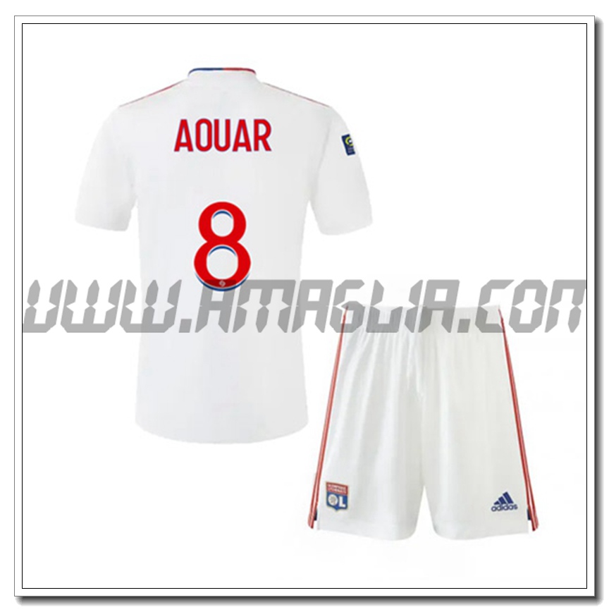Kit Maglia AOUAR 8 Lyon OL Bambino Prima 2021 2022