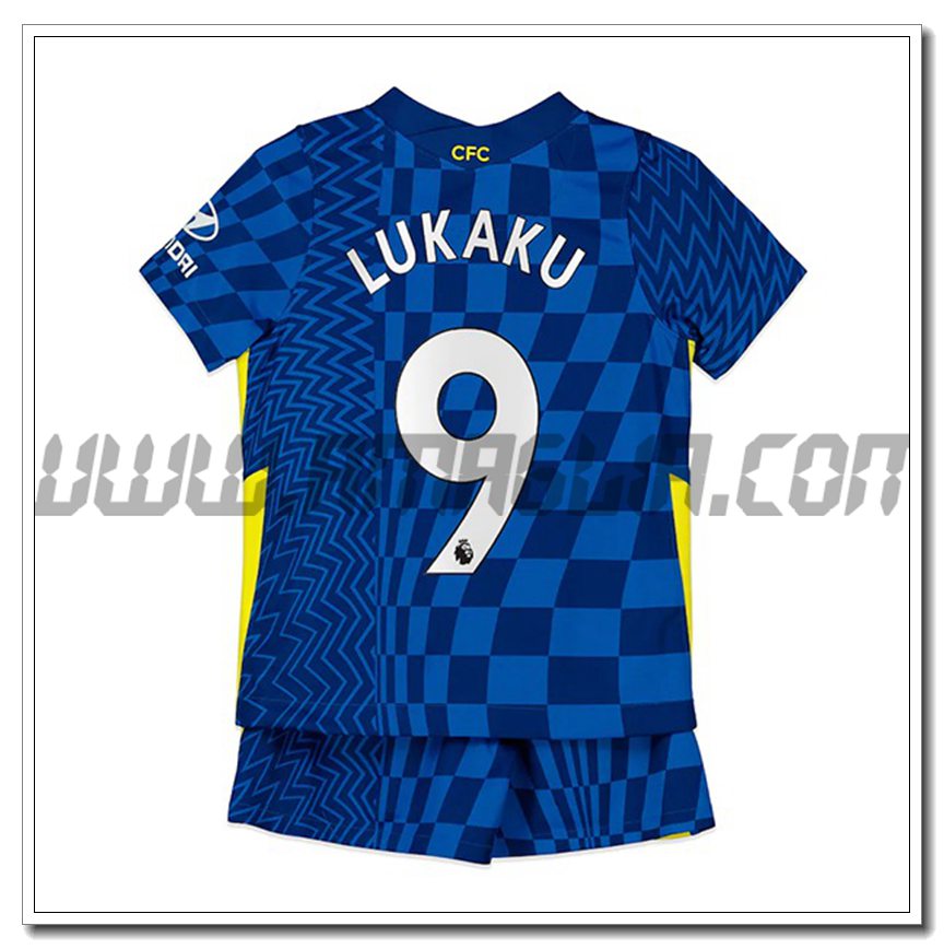 Kit Maglia Lukaku 9 FC Chelsea Bambino Prima 2021 2022